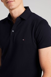 Tommy Hilfiger Blue 1985 Slim Polo Shirt - Image 4 of 4