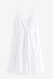 White Broderie Mini Summer Dress - Image 7 of 8