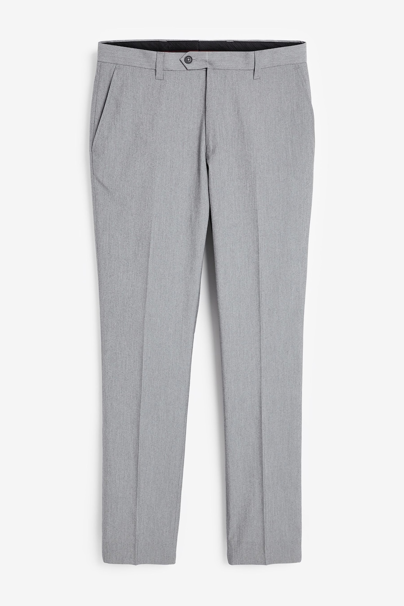 Light Grey Stretch Smart Trousers - Image 4 of 5