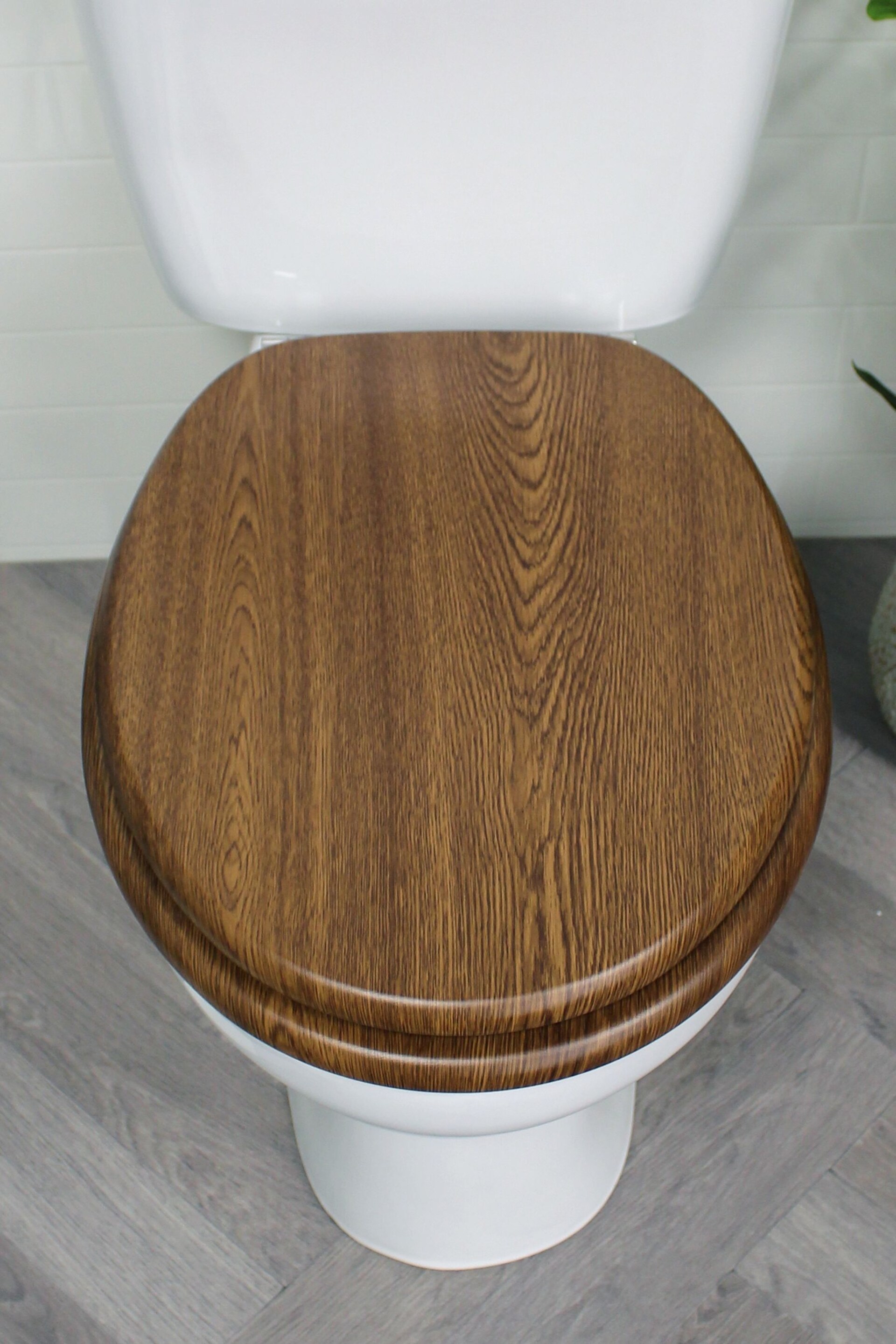 Showerdrape Brown Norfolk Soft Close Wooden Toilet Seat - Image 1 of 3