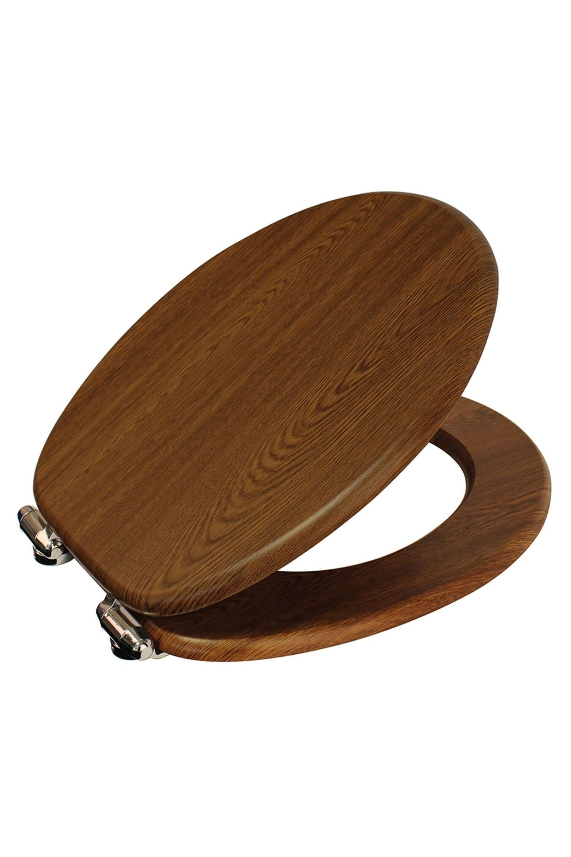 Showerdrape Brown Norfolk Soft Close Wooden Toilet Seat - Image 3 of 3