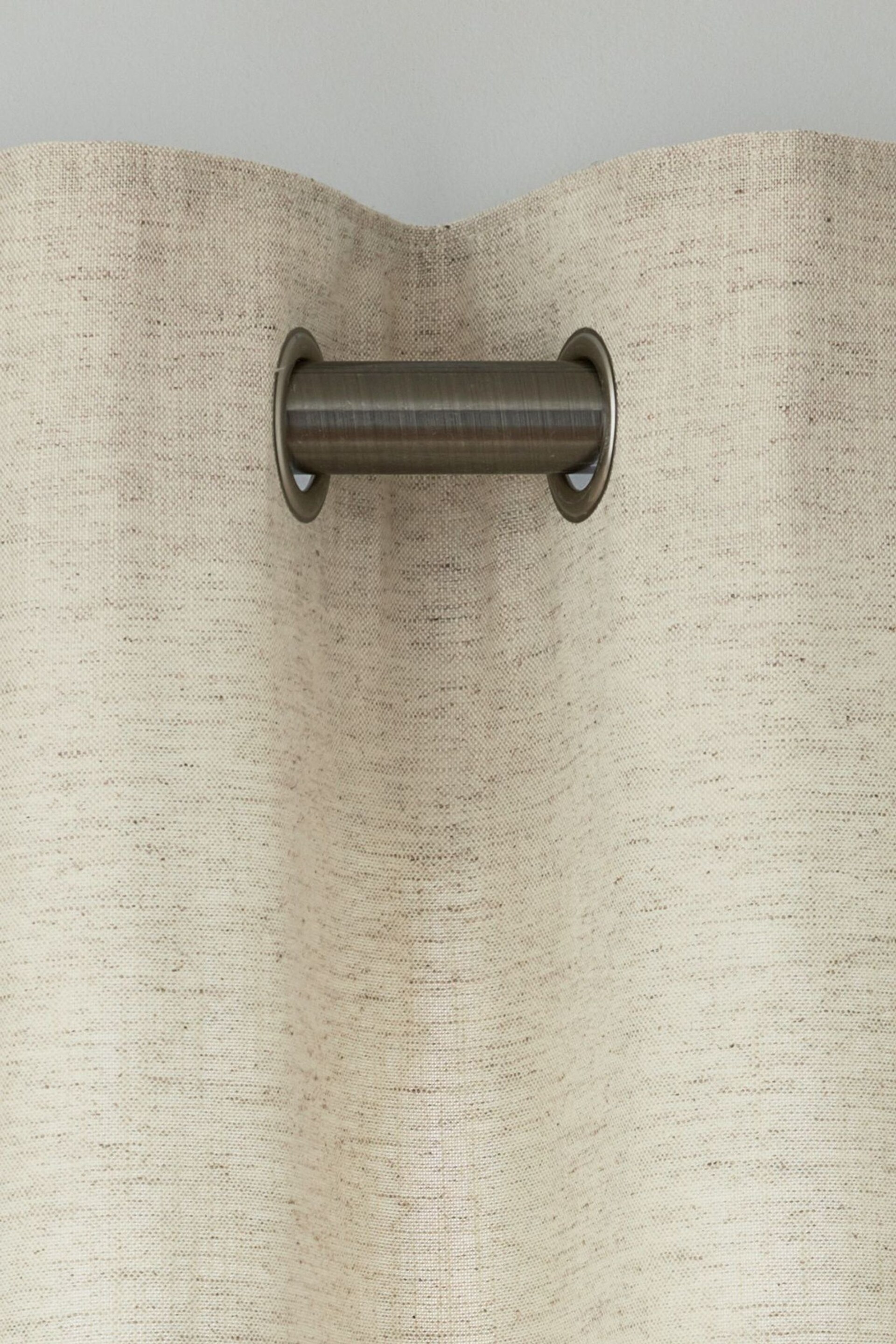 Natural Next Linen Look Eyelet Lined Curtains - Image 4 of 4