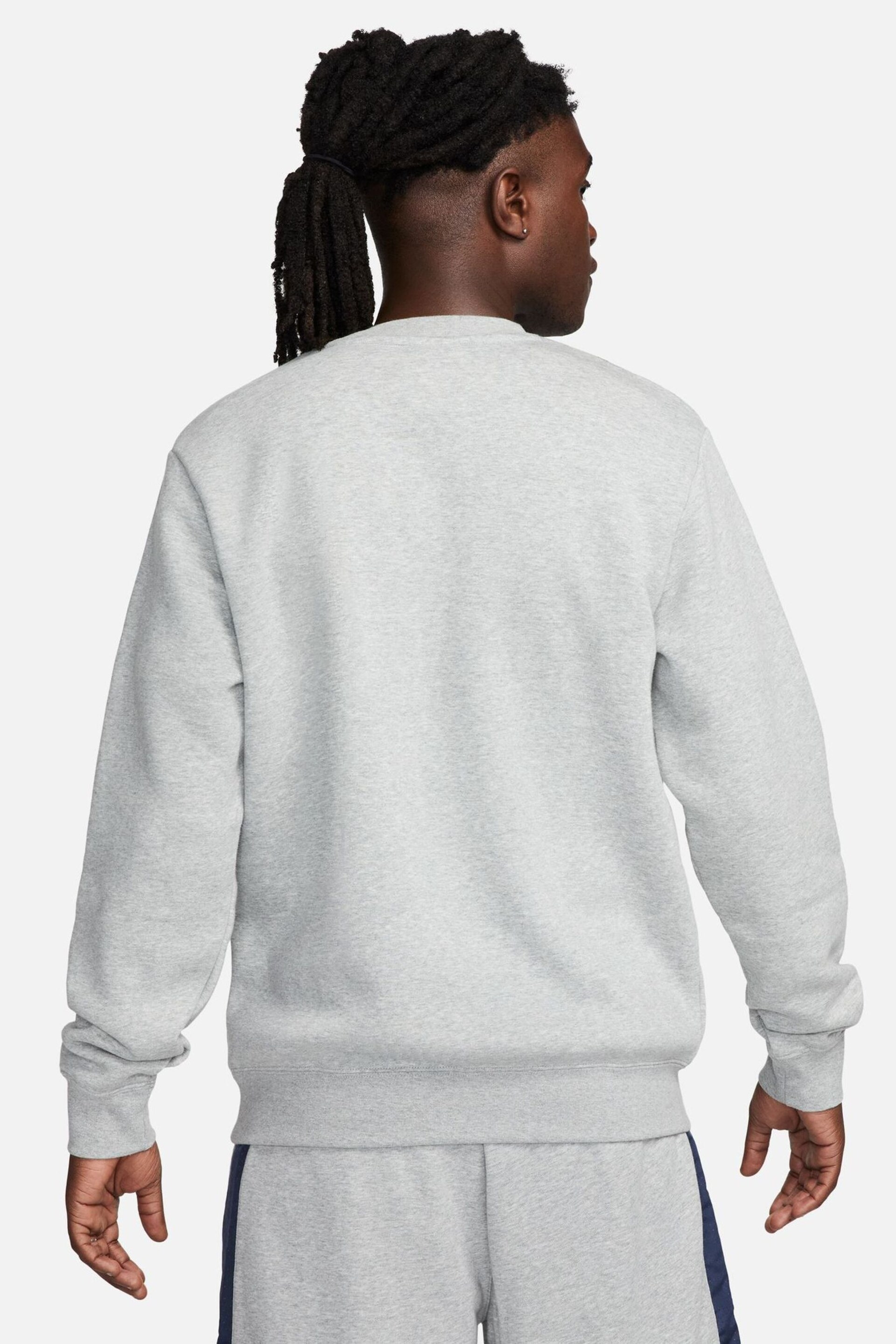 Nike Grey/Black Sportswear Colourblock Crew Sweatshirt - Image 2 of 5