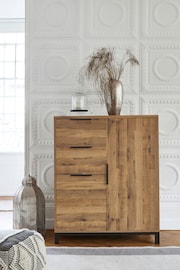 Buy Dark Bronx Oak Effect Low Wardrobe from the Next UK online shop