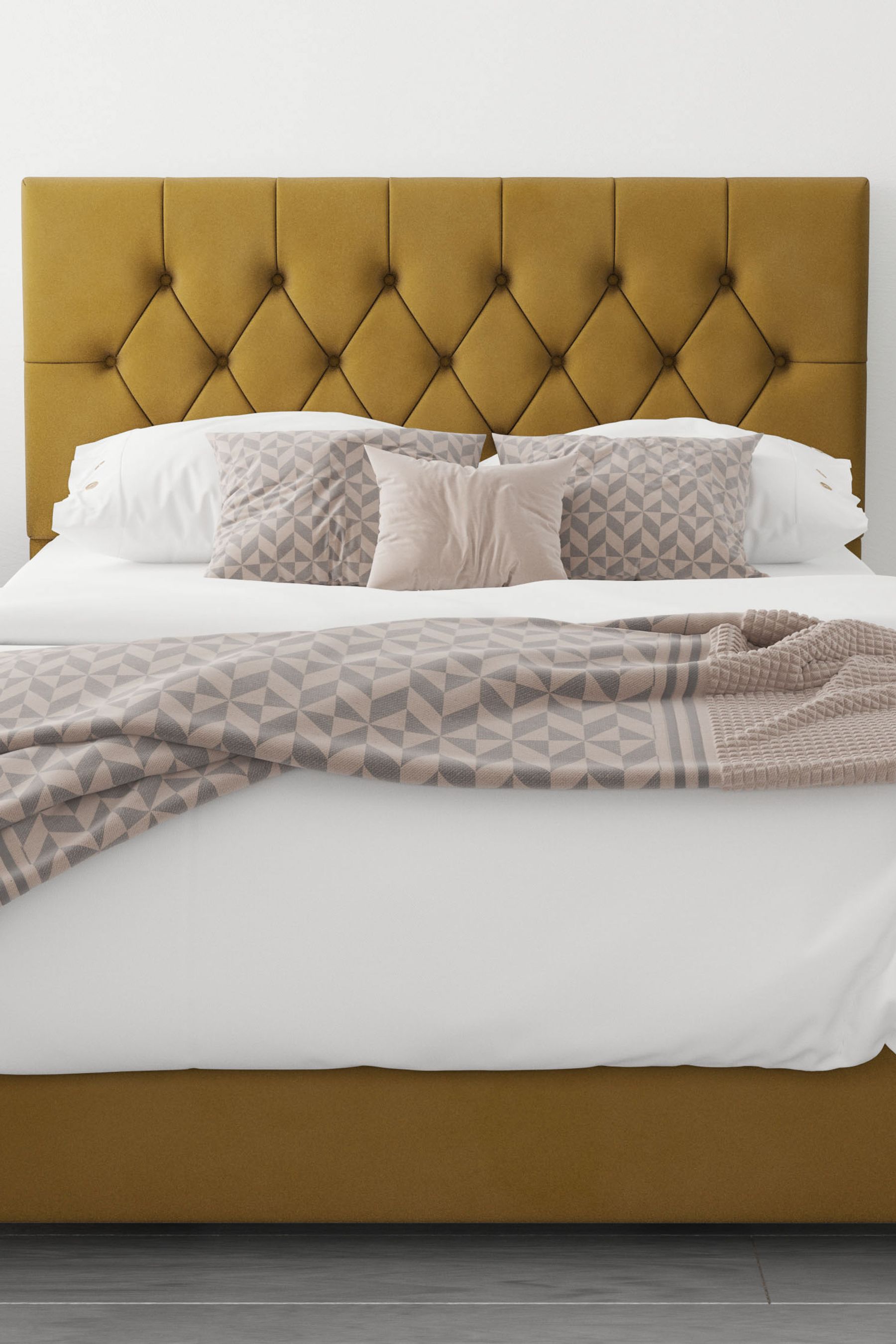 Aspire Furniture Ochre Yellow Olivier Ottoman Bed