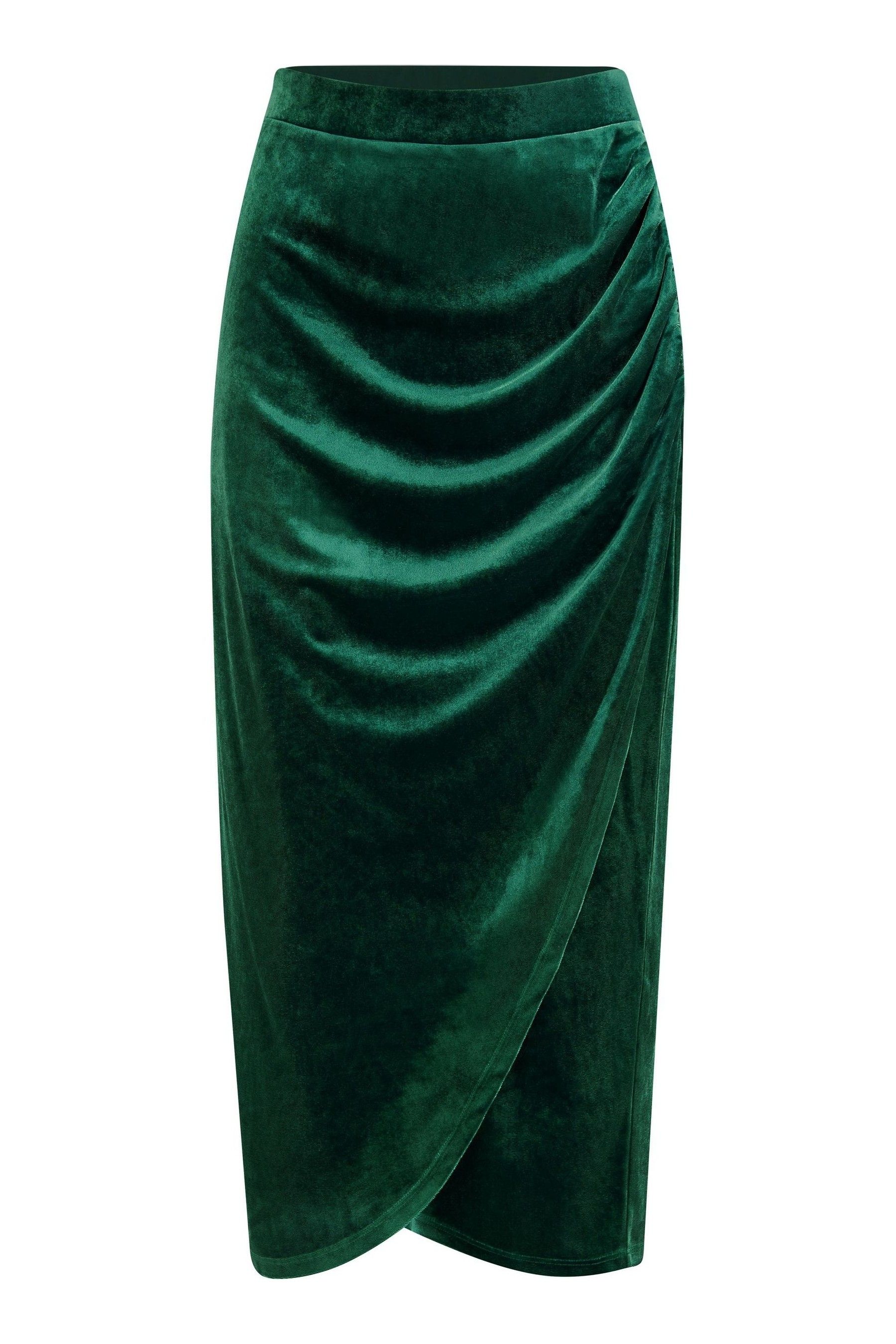Green velvet pencil skirt uk store