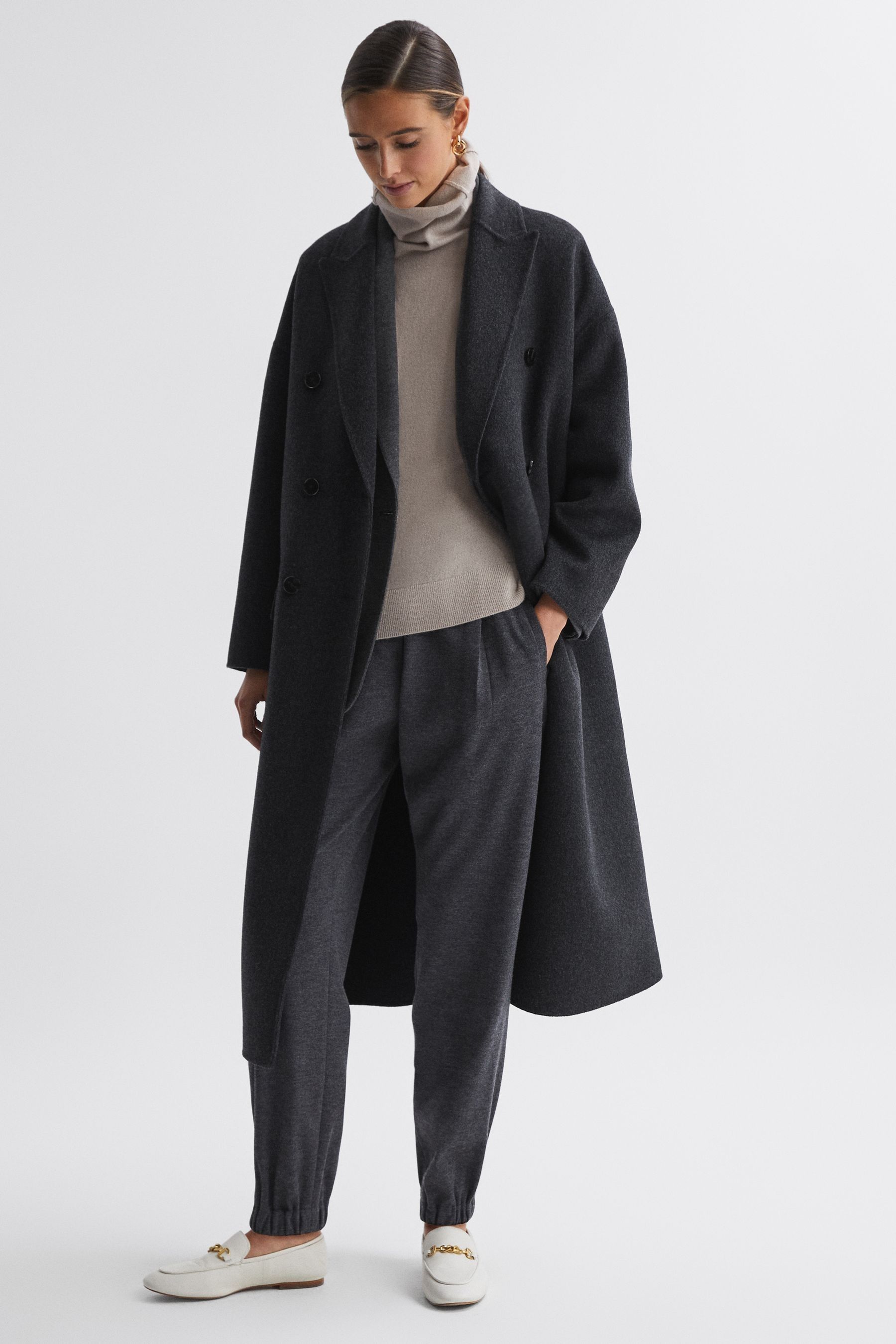 Petite relaxed coat top