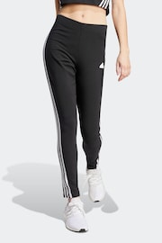adidas Black Sportswear Future Icons 3-Stripes Leggings - Image 1 of 6