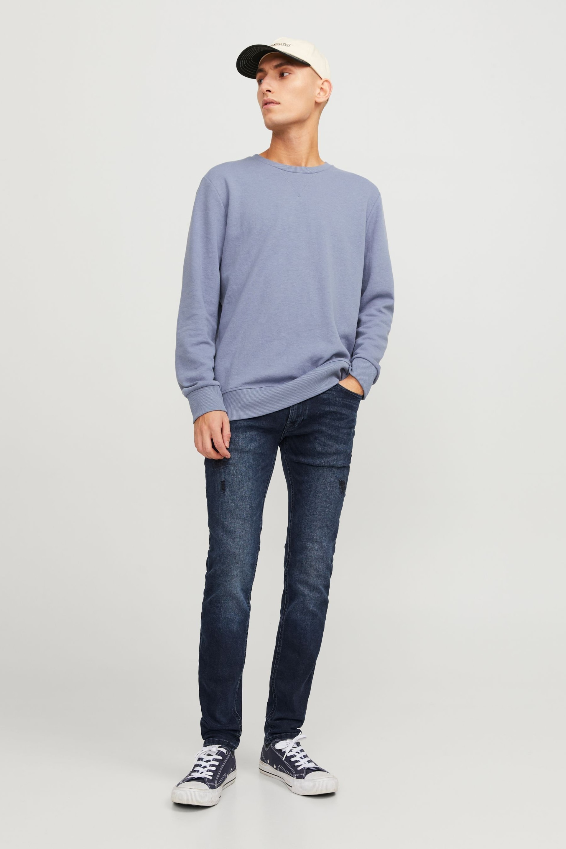 JACK & JONES Blue Skinny Liam Jeans - Image 4 of 8