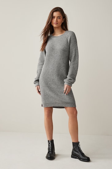 NOISY MAY Grey Long Sleeve Jumper Dress