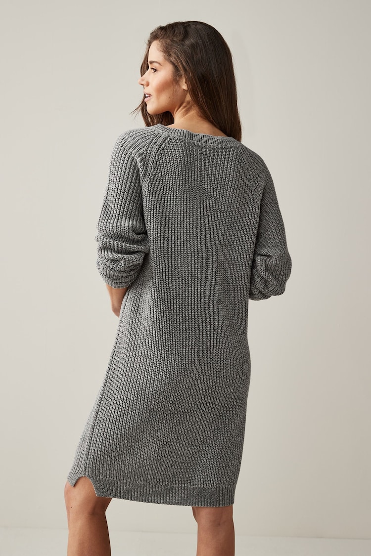 NOISY MAY Grey Long Sleeve Jumper Dress - Image 2 of 5