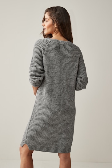NOISY MAY Grey Long Sleeve Jumper Dress