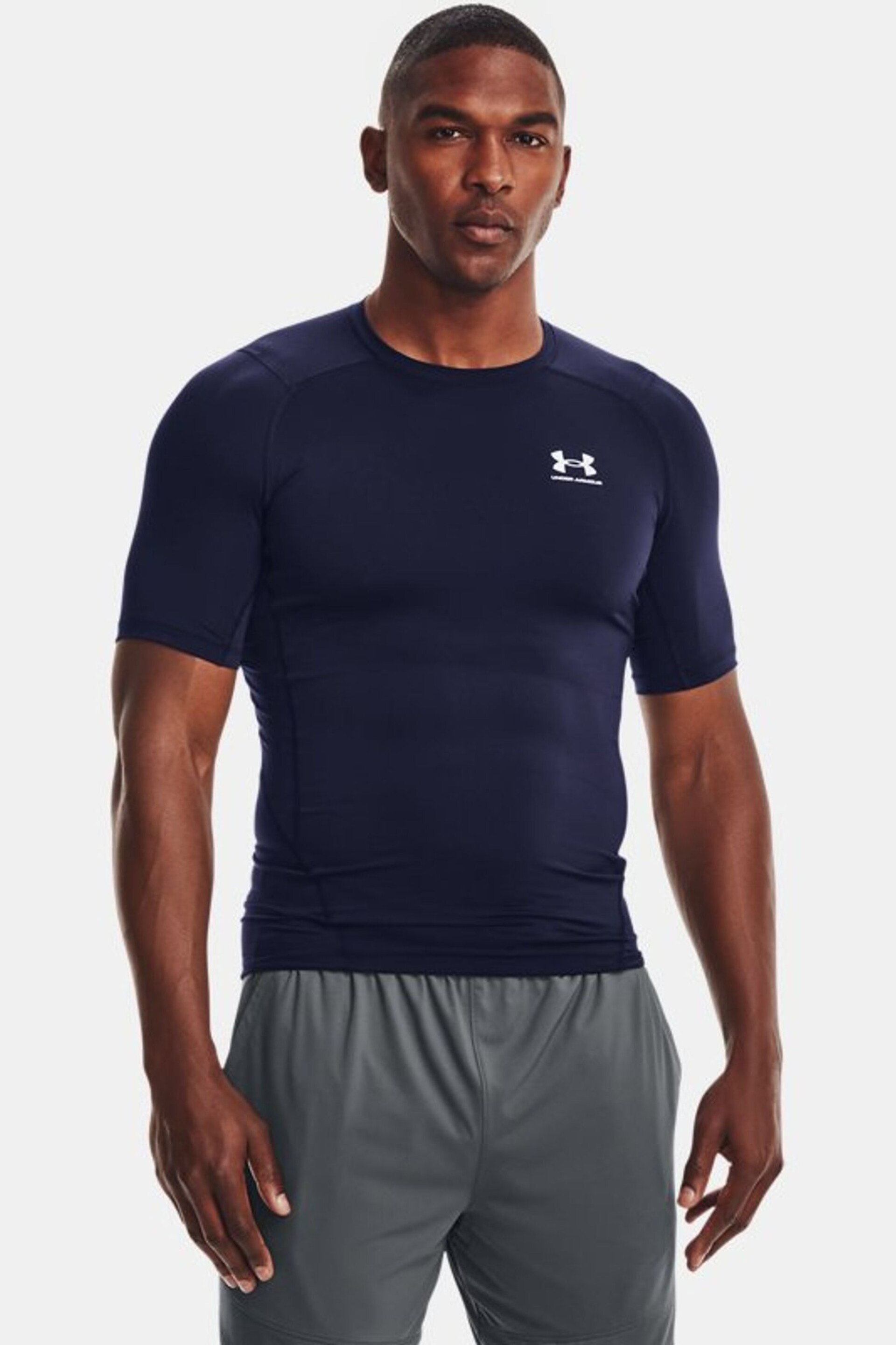 Under Armour Navy/White Under Armour Navy/White Heatgear Short Sleeve T-Shirt - Image 1 of 3