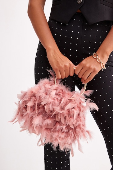 Pink Feather Bag