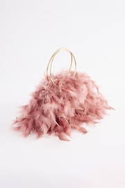 Pink Feather Bag - Image 6 of 10