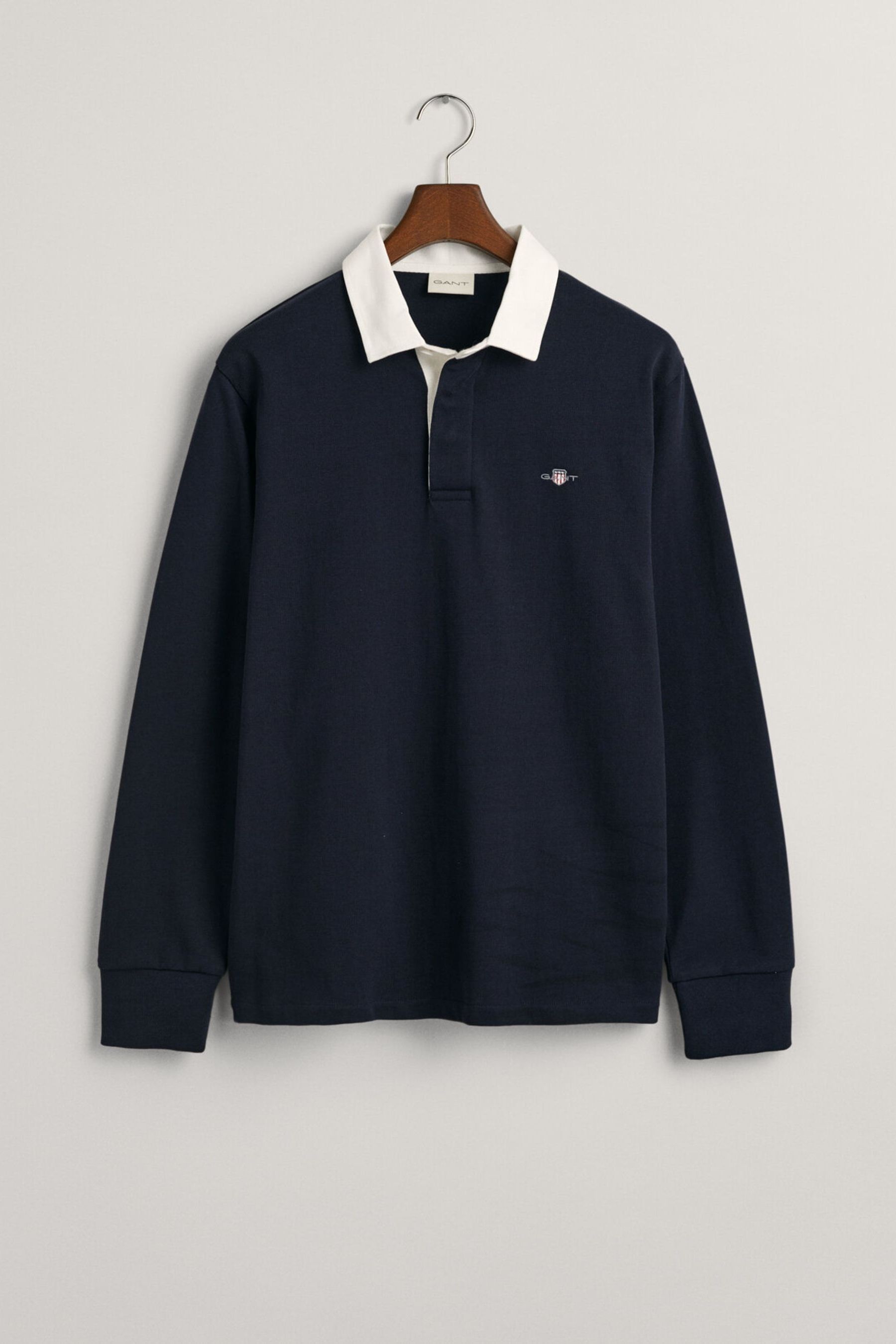Buy GANT Evening Blue Shield Rugby 100 Cotton Shirt from Next Luxembourg