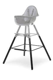 Childhome Evolu Black 2 Extra Long Highchair Legs and Footstool - Image 1 of 5