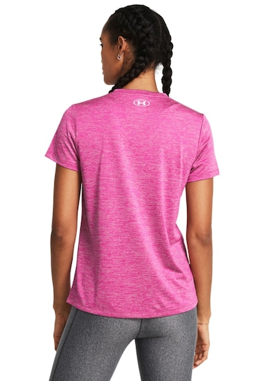 Under Armour Pink Tech Twist V-Neck T-Shirt
