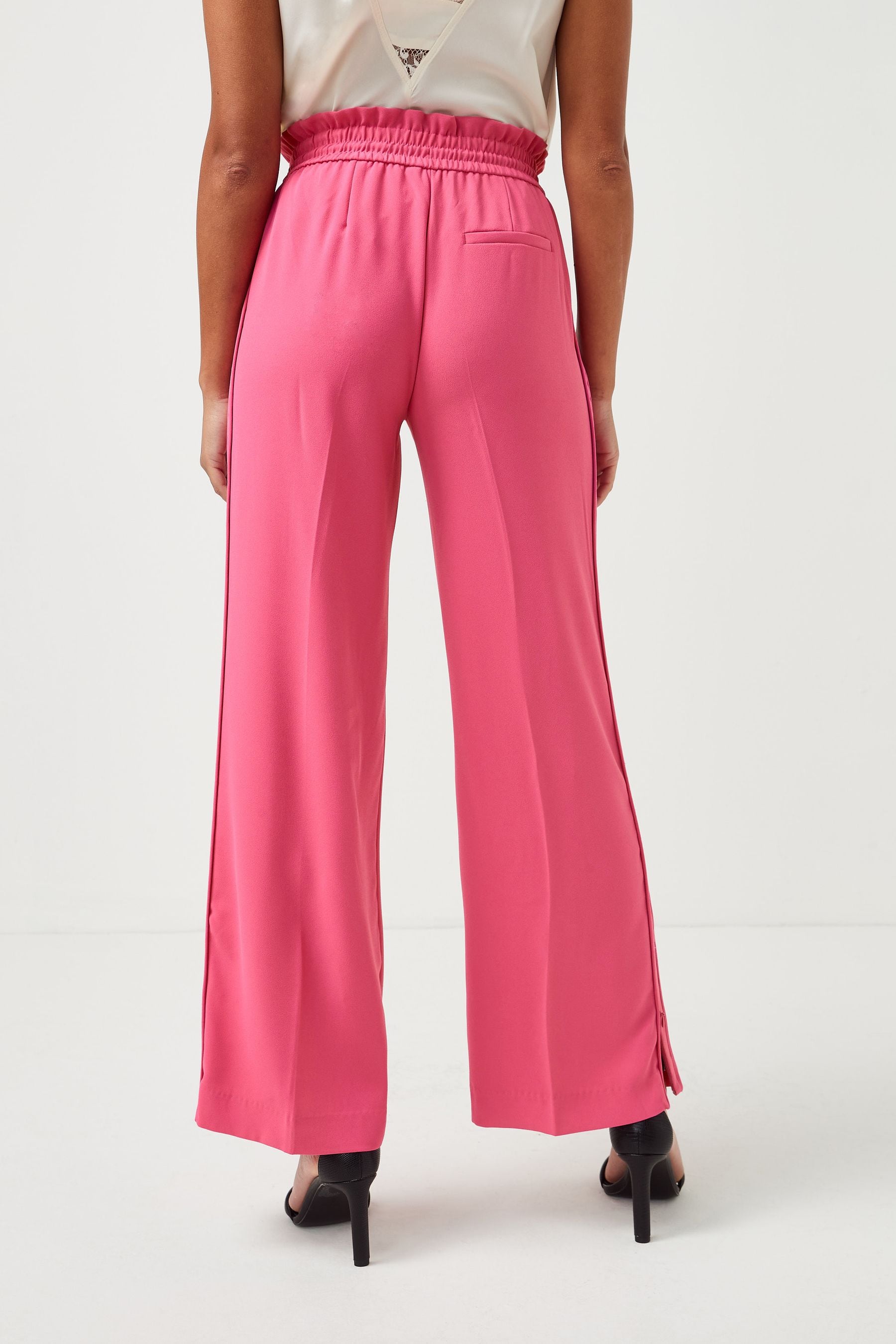 Bright pink wide leg trousers clearance