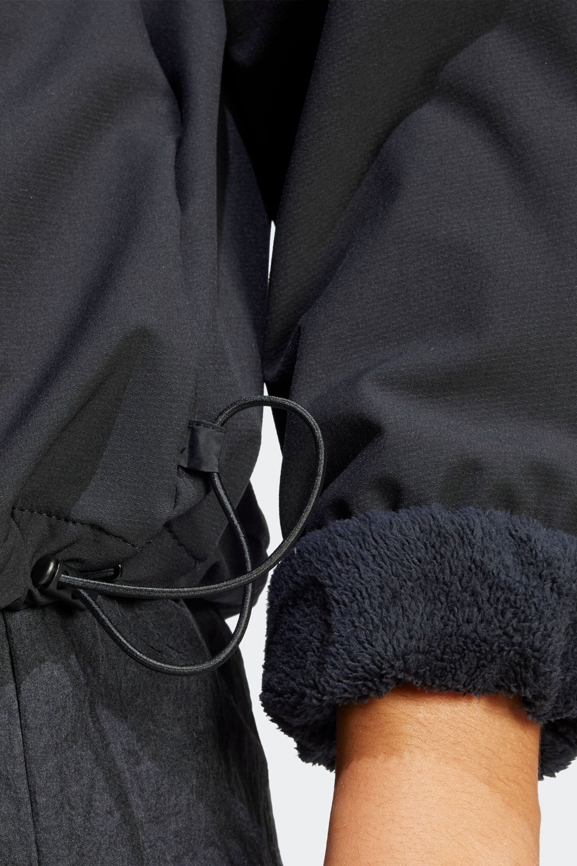 adidas Black Sportswear City Escape Hoodie With Bungee Cord - Image 6 of 7