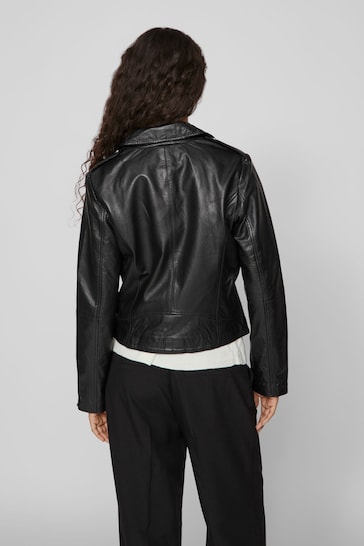 VILA Black Faux Leather Jacket