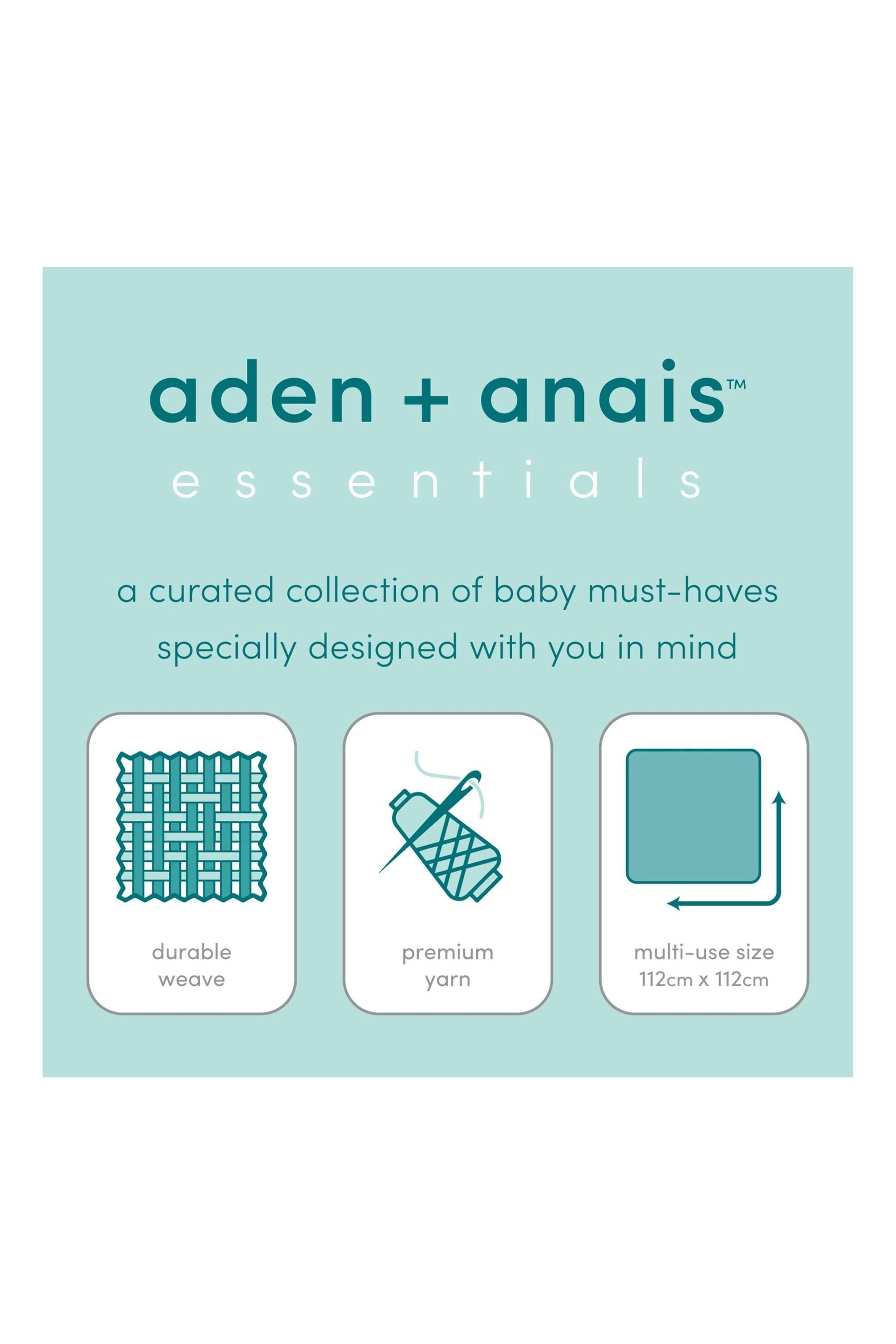 Buy aden anais White Essentials Seashore Muslin Blanket 4 Pack 112 X 112cm from Next Luxembourg