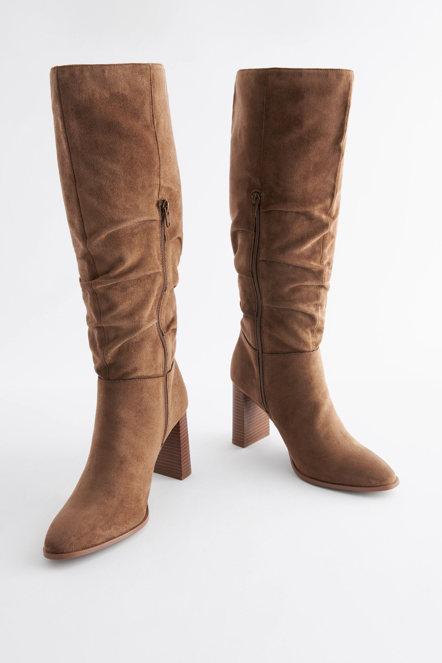Tan slouch boots sales