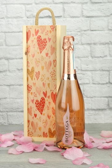 Le Bon Vin Sparkling Rosé Wine In A Love Heart Gift Set