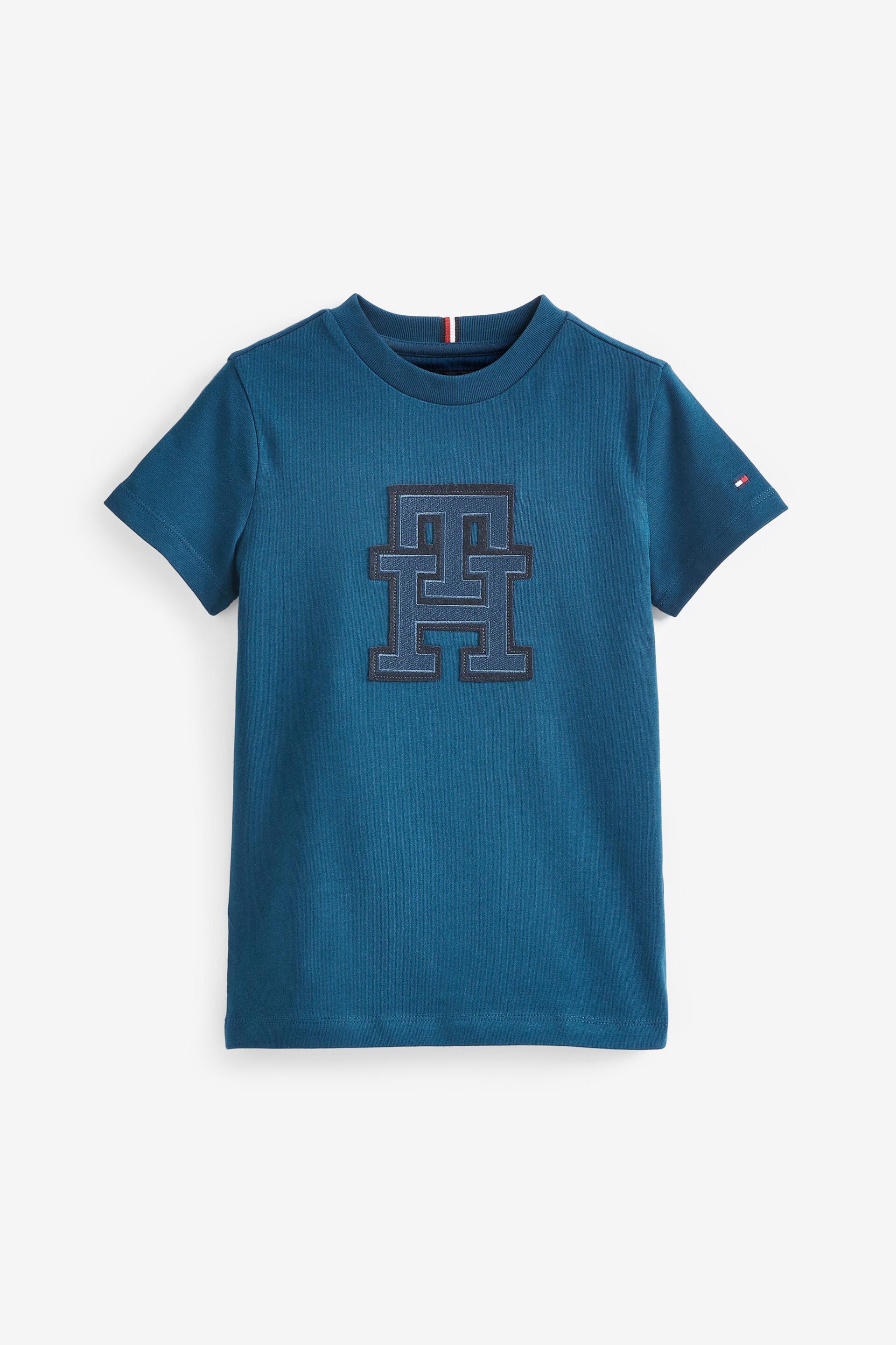 Tommy Hilfiger Unisex Kids Blue Monogram T-Shirt - Image 4 of 6