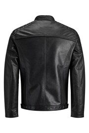 JACK & JONES Black Faux Leather Jacket - Image 7 of 7