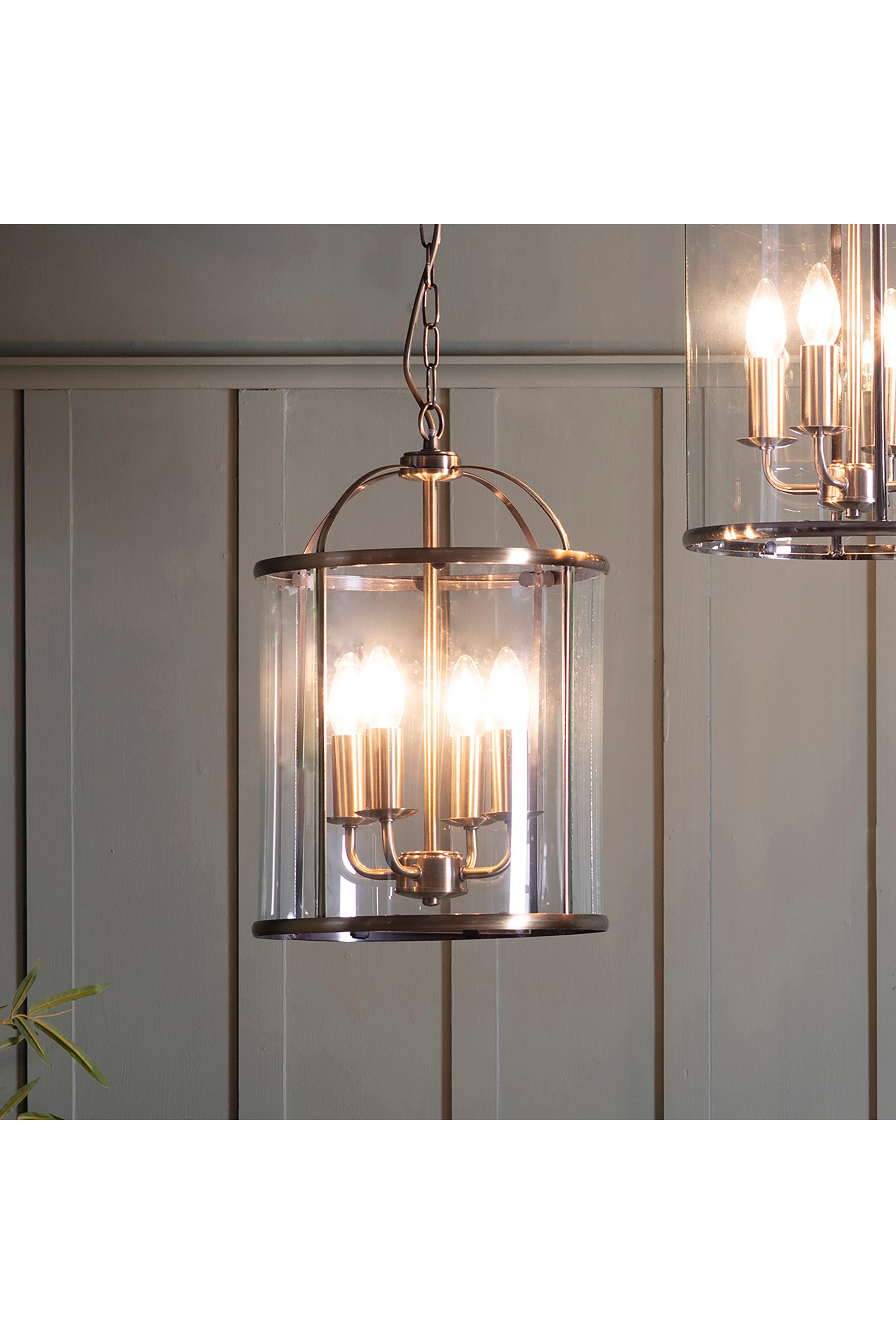 Endon lambeth 4 light glass pendant outlet ceiling fitting