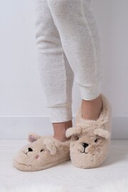 Totes Natural Ladies Novelty Full Back Slippers - Image 1 of 5