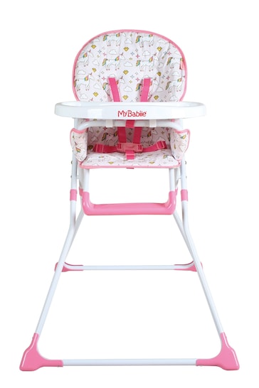 My Babiie Pink Unicorn Compact High Chair