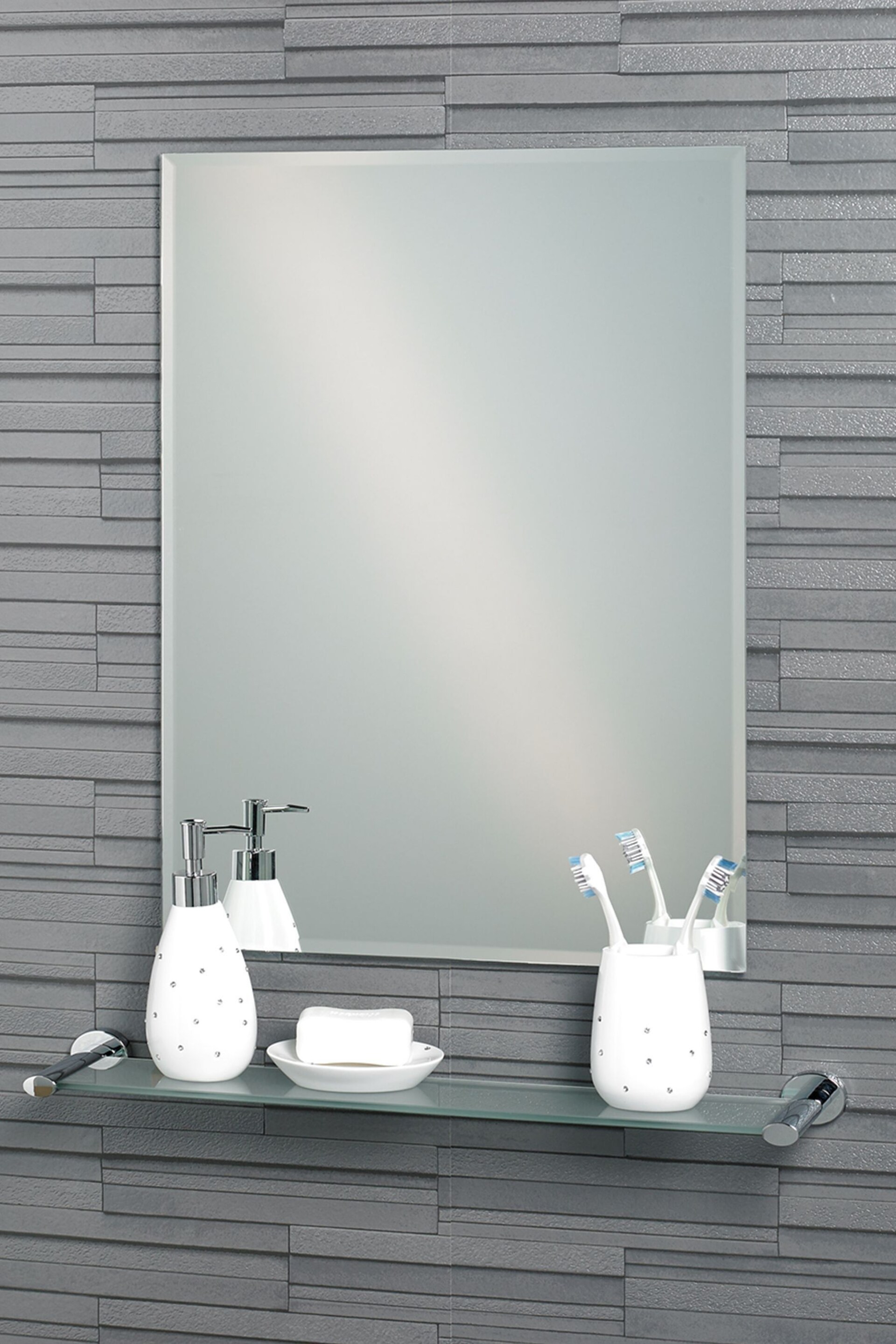 Showerdrape Fairmont Small Rectangular Bathroom Mirror - Image 1 of 4