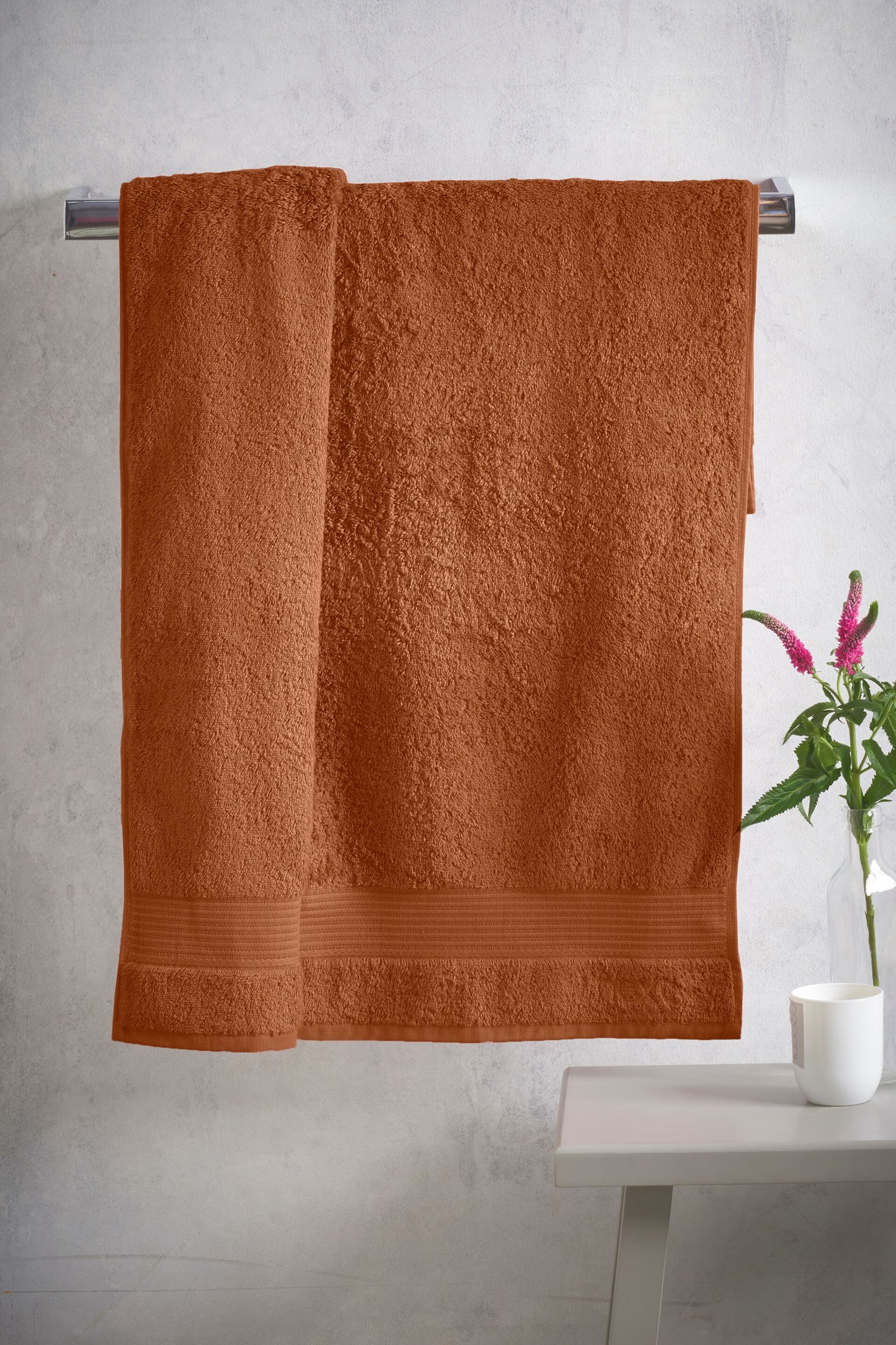 Orange Burnt Egyptian Cotton Towel - Image 2 of 5