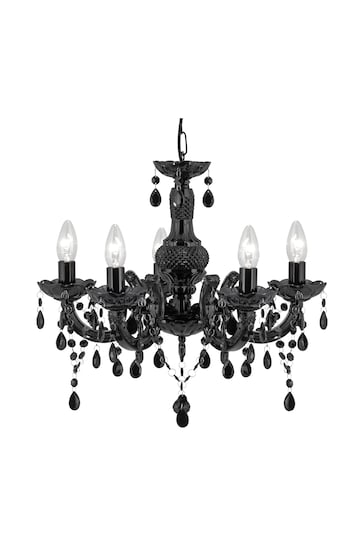 Searchlight Black Lillie Black 8Lt Pendant Ceiling Light