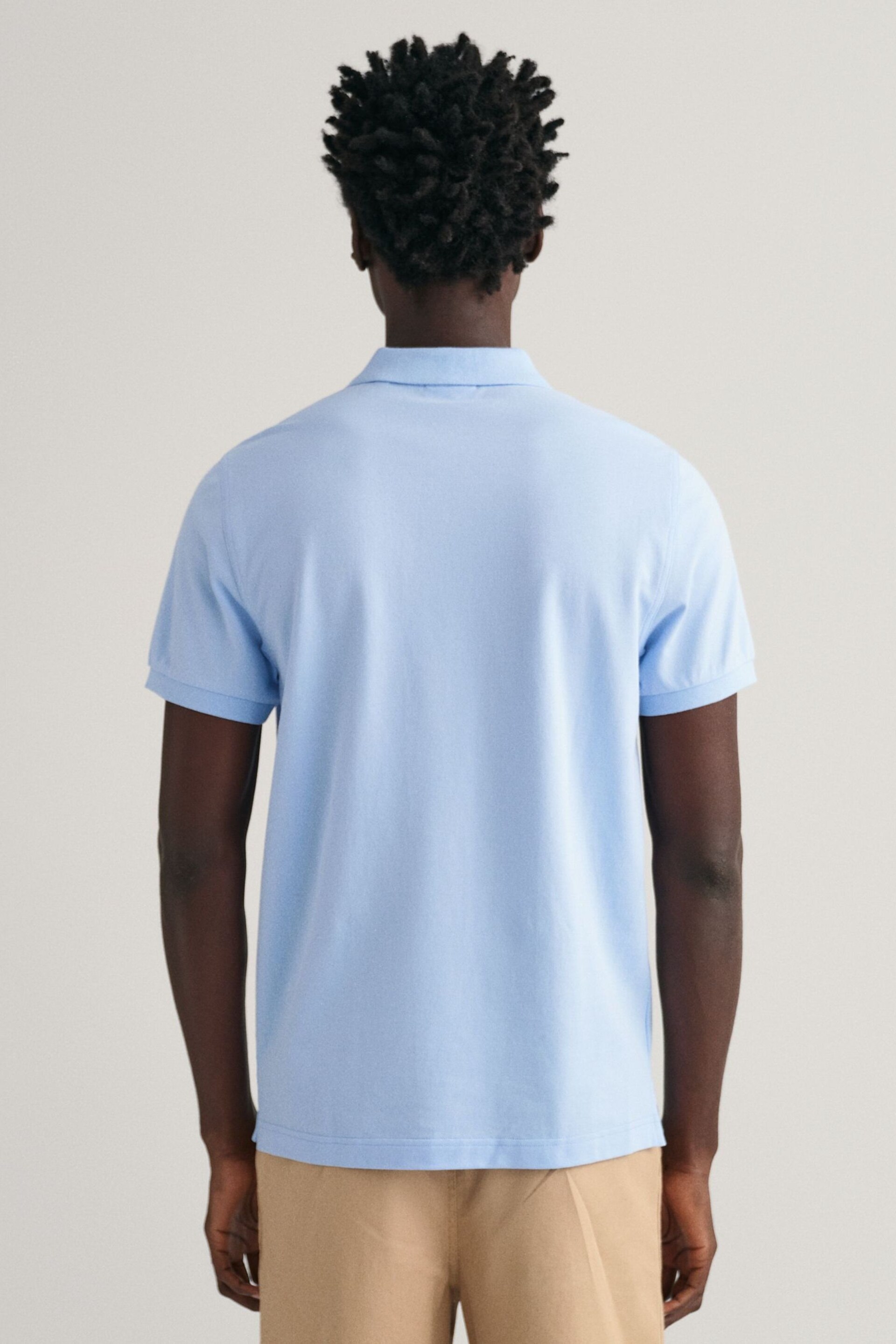 GANT Capri Blue Regular Shield Polo Shirt - Image 2 of 4