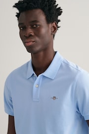 GANT Capri Blue Regular Shield Polo Shirt - Image 3 of 4
