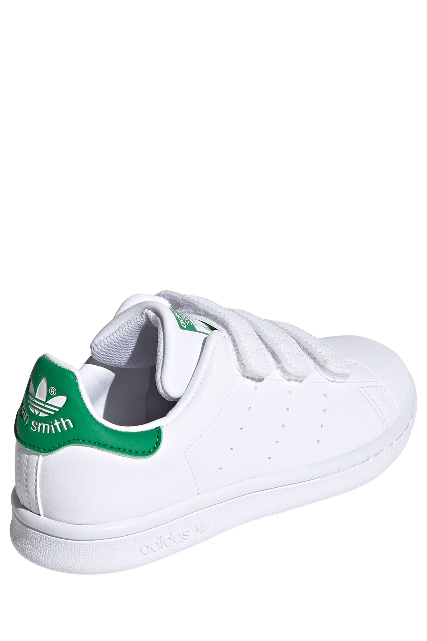 Buy adidas Originals White Green Stan Smith Kids Trainers from Next Luxembourg