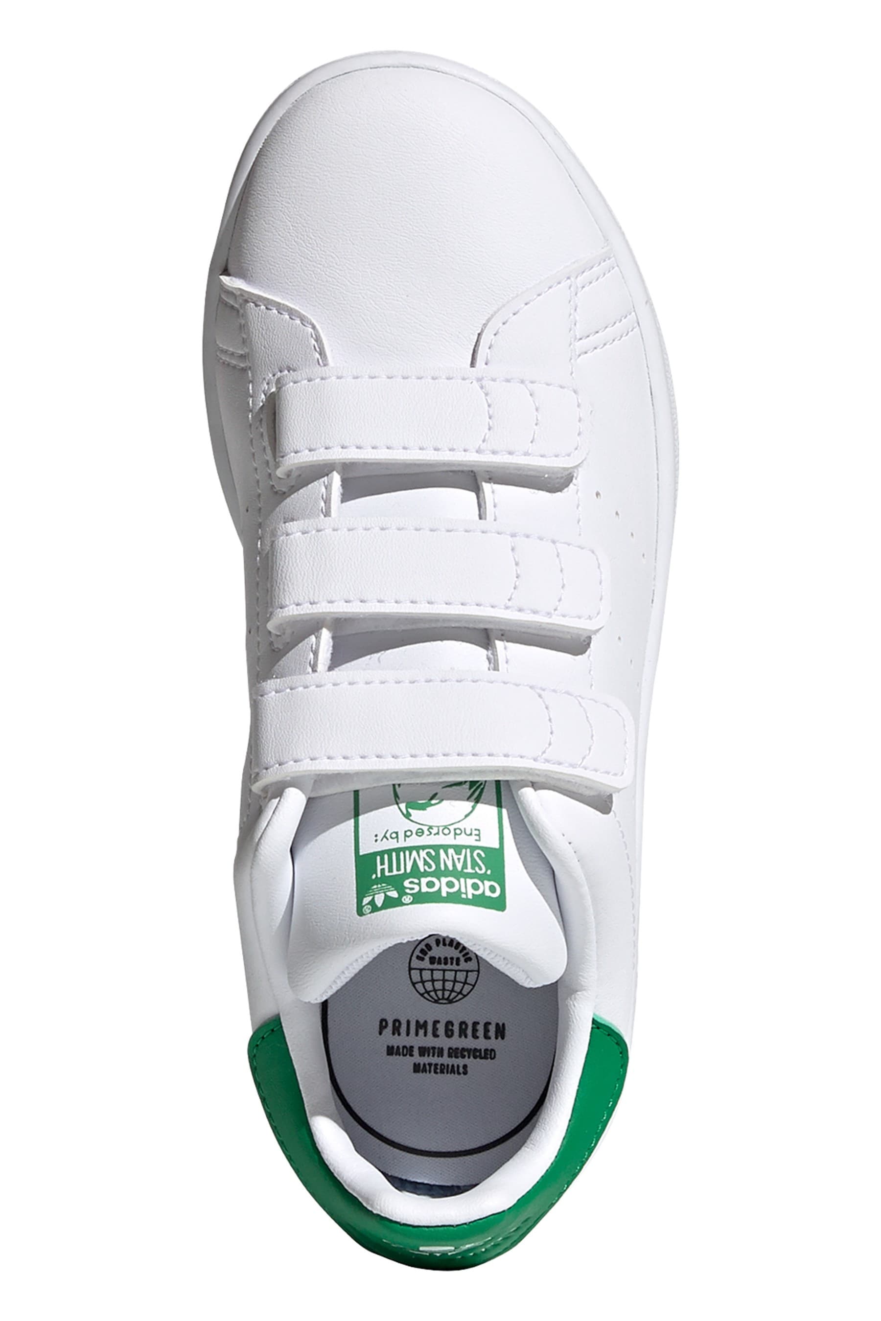 Buy adidas Originals White Green Stan Smith Kids Trainers from Next Estonia
