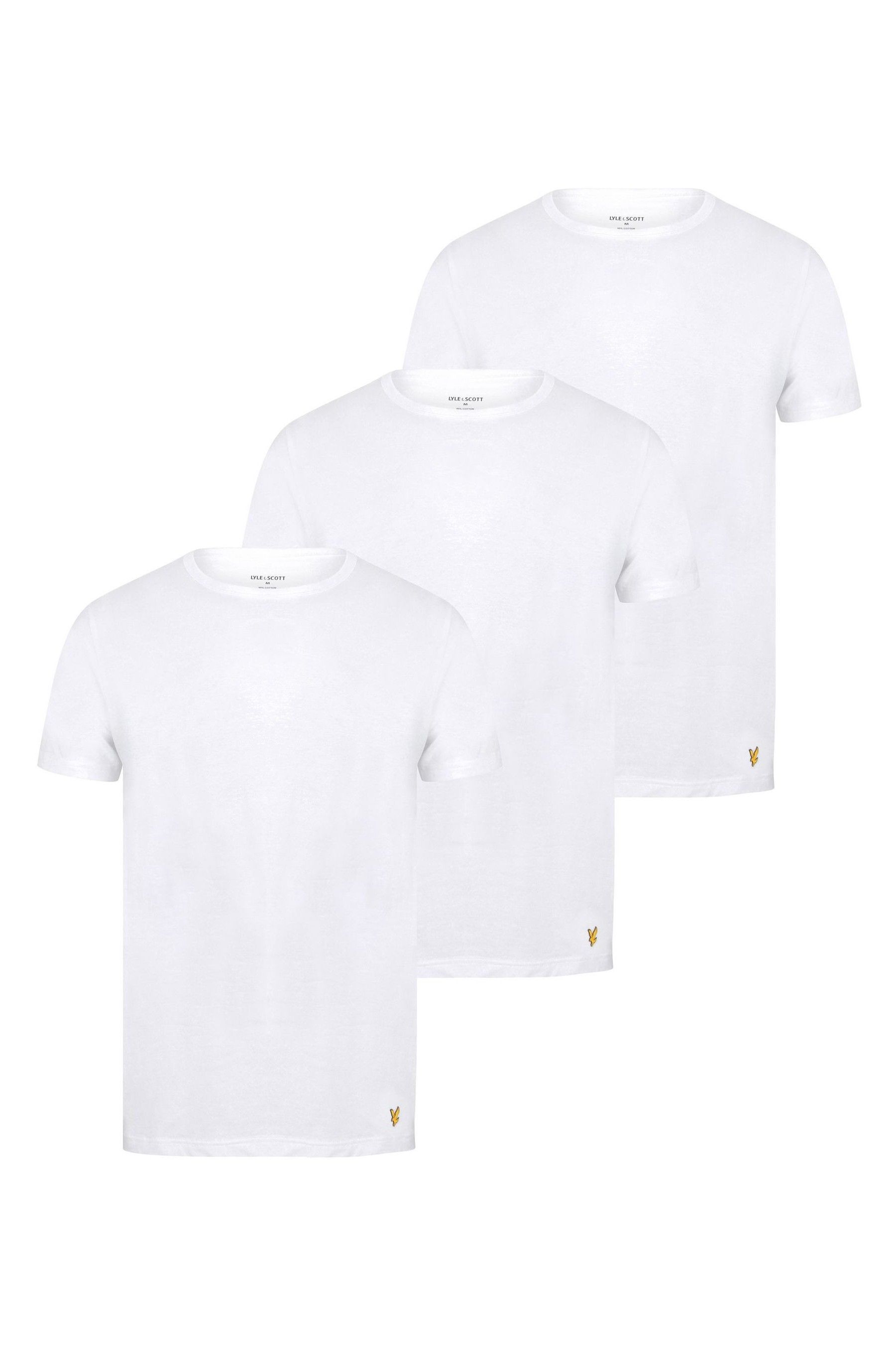 Buy Lyle Scott White Lounge T Shirts 3 Pack from the Next UK online shop