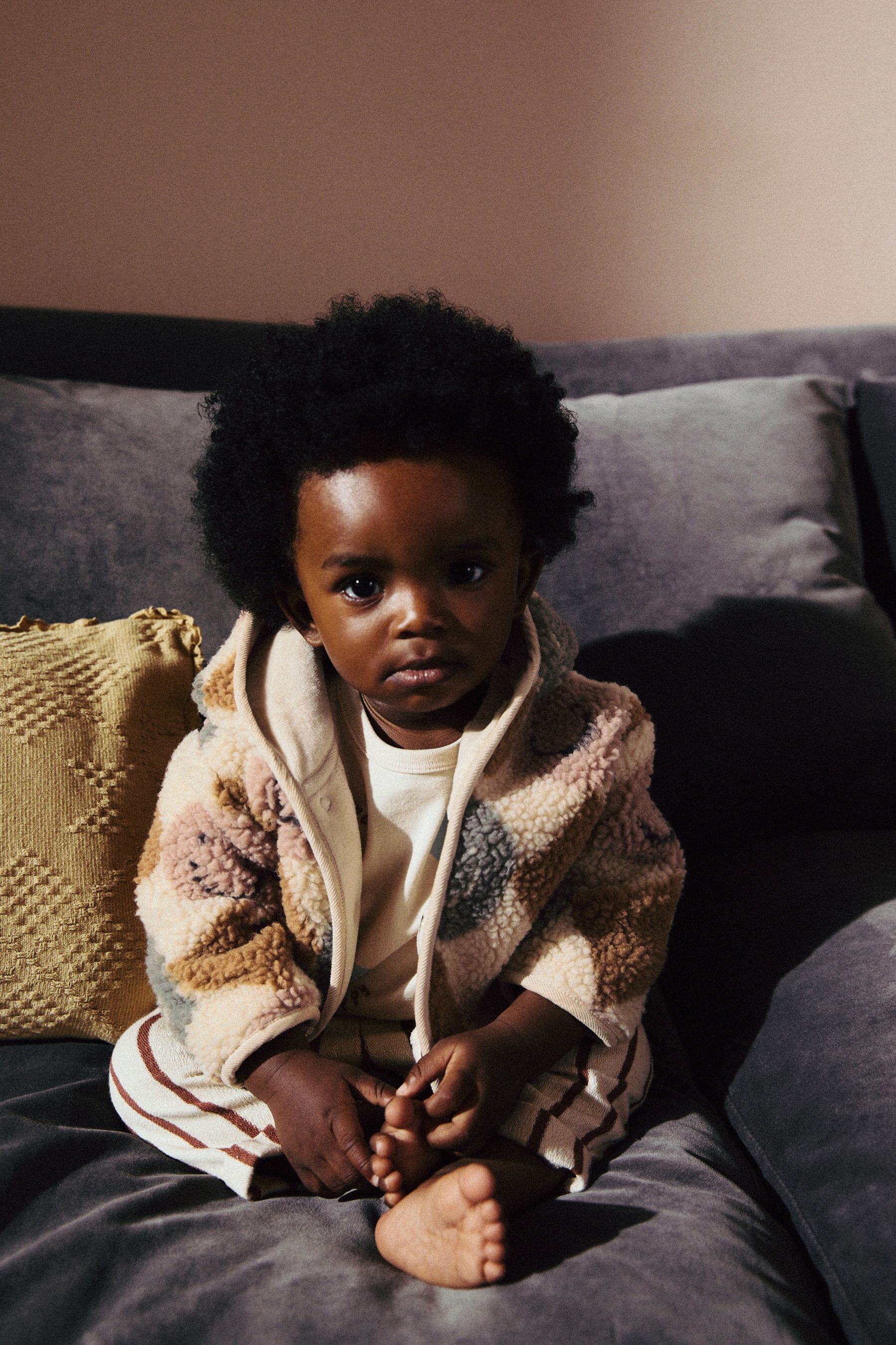 Buy Cream Brown Baby Borg Hooded Fleece Jacket 0mths 2yrs from the Next UK online shop