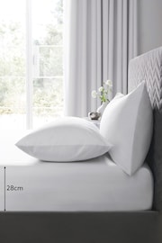 White Easy Care Polycotton Fitted Sheet - Image 3 of 4