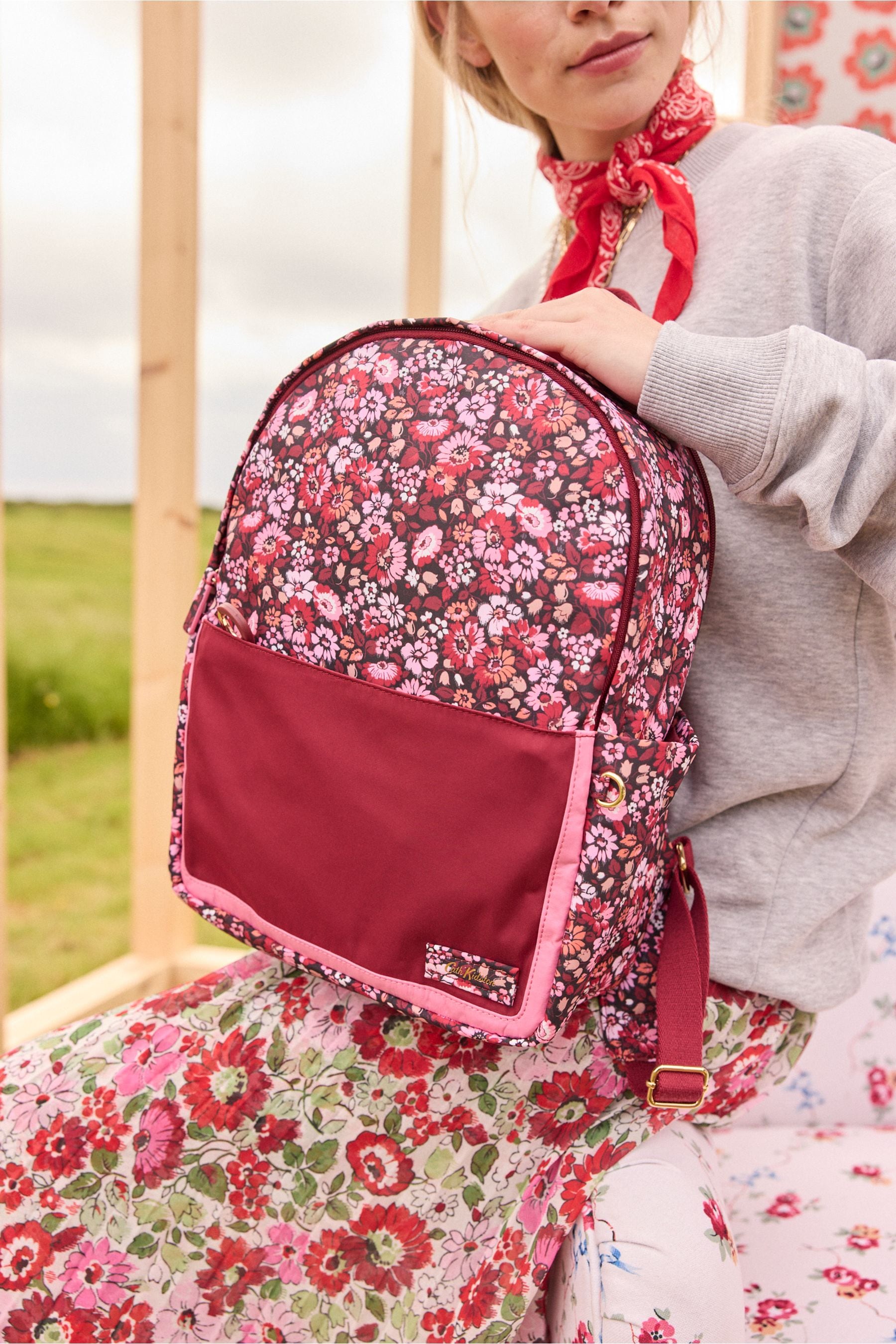 Buy Cath Kidston Pink Red Compact Backpack from the Next UK online shop