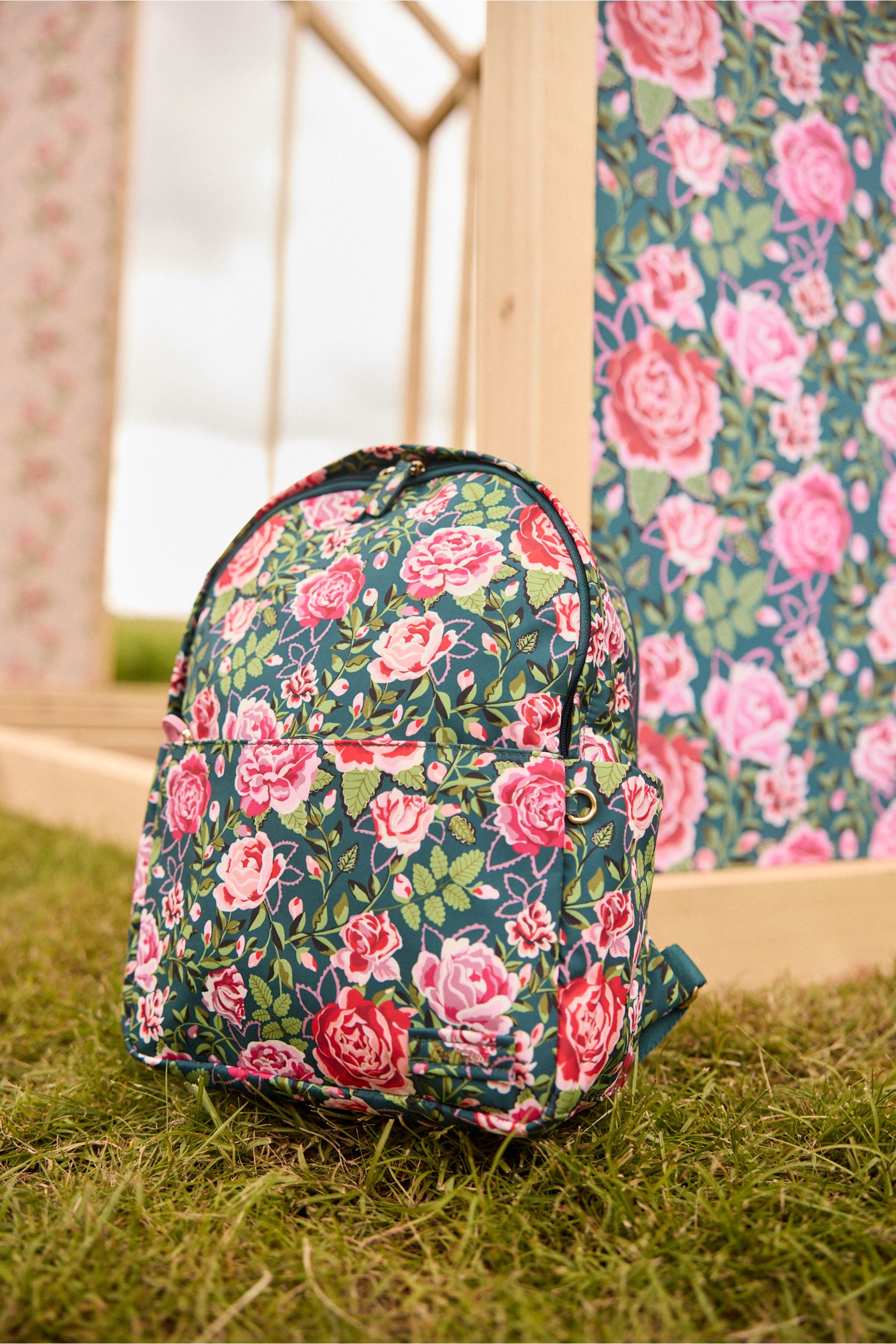 Buy Cath Kidston Green Rose Compact Backpack from Next Singapore