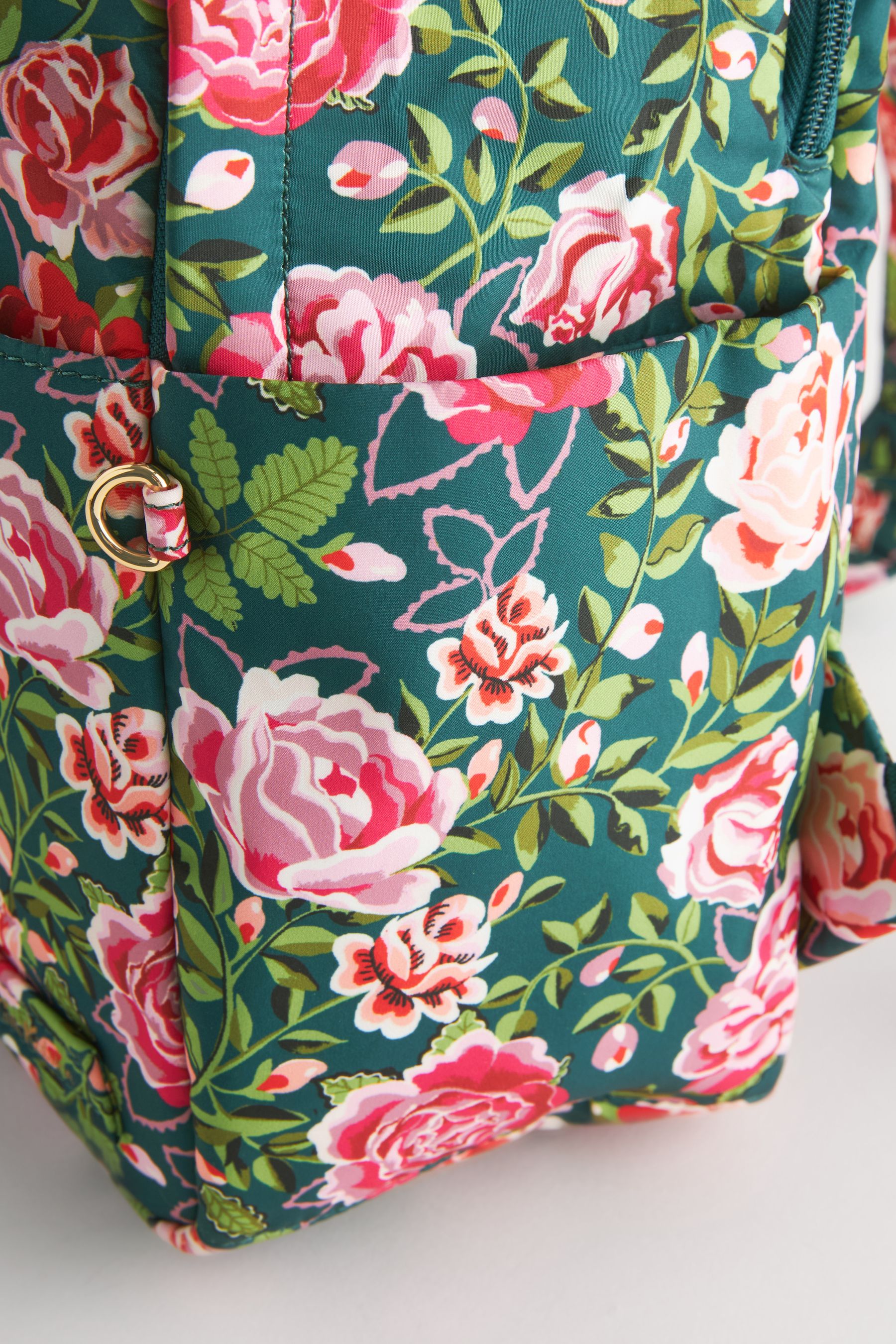 Womens Cath Kidston Green Rose Compact Backpack Green Rose
