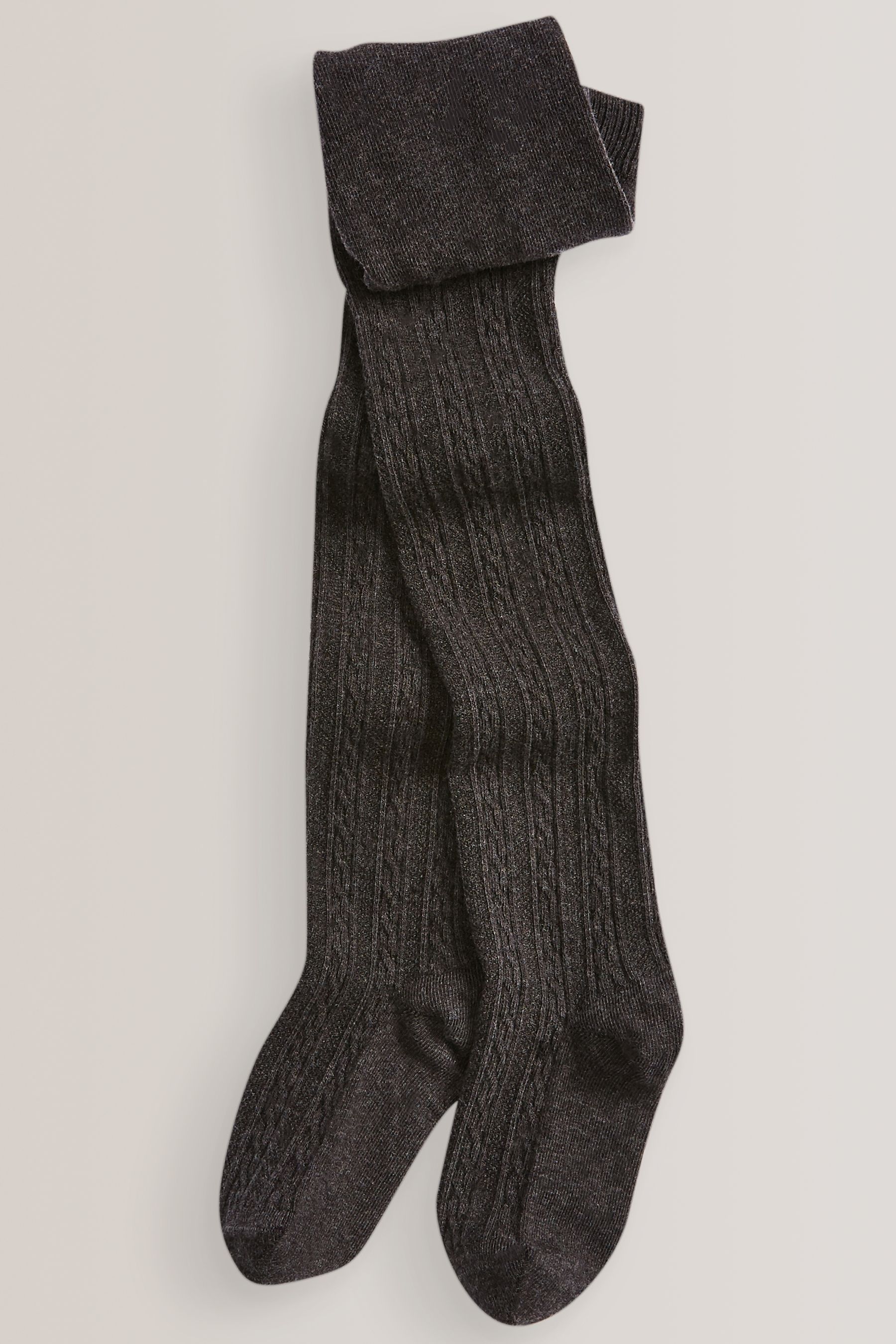 Buy Charcoal Grey Pink Cream Cotton Rich Cable Tights 3 Pack from the Next UK online shop