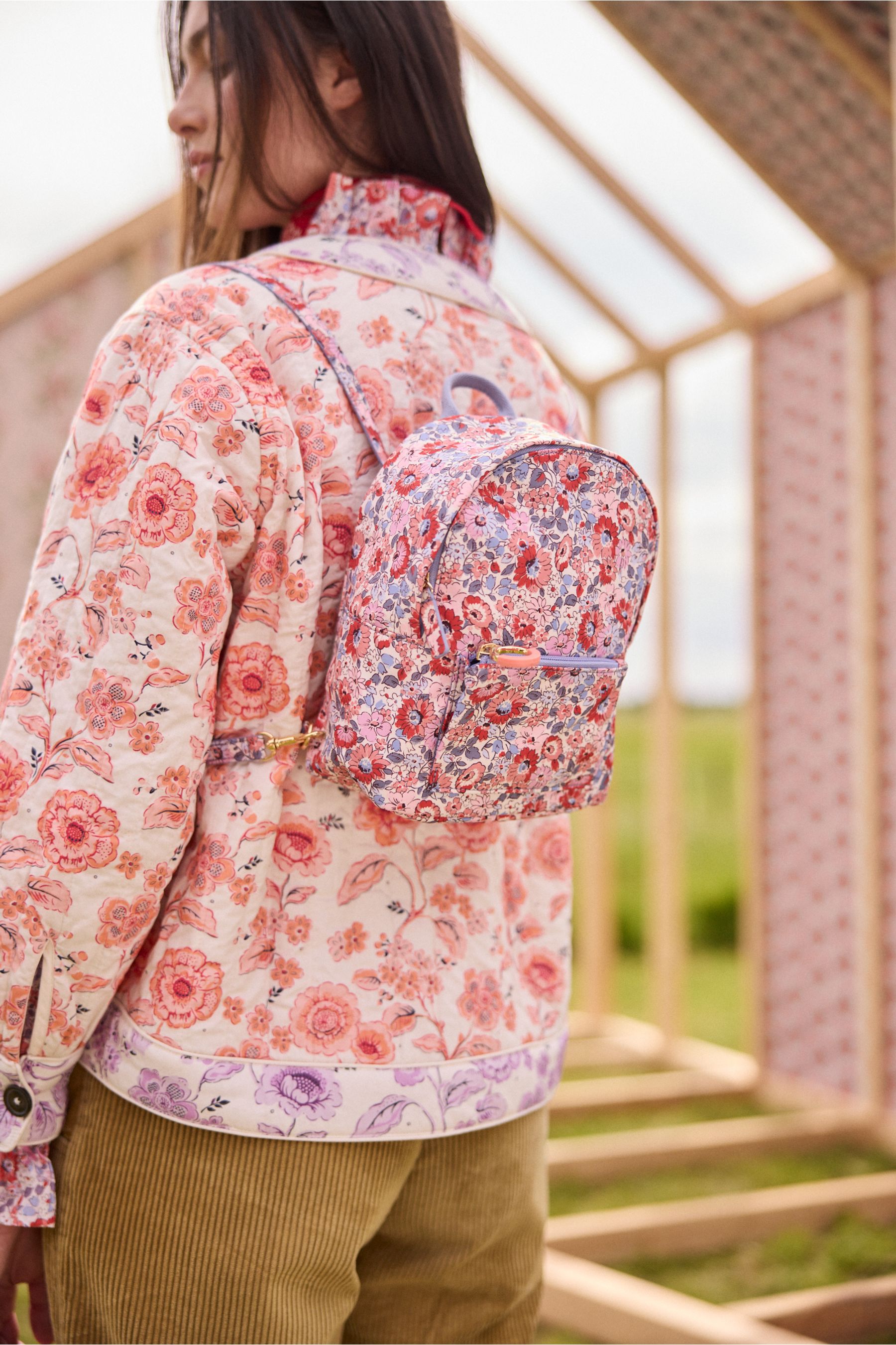 Buy Cath Kidston Pink Ditsy Floral Print Compact 2 In 1 Mini Compact Backpack from the Next UK online shop