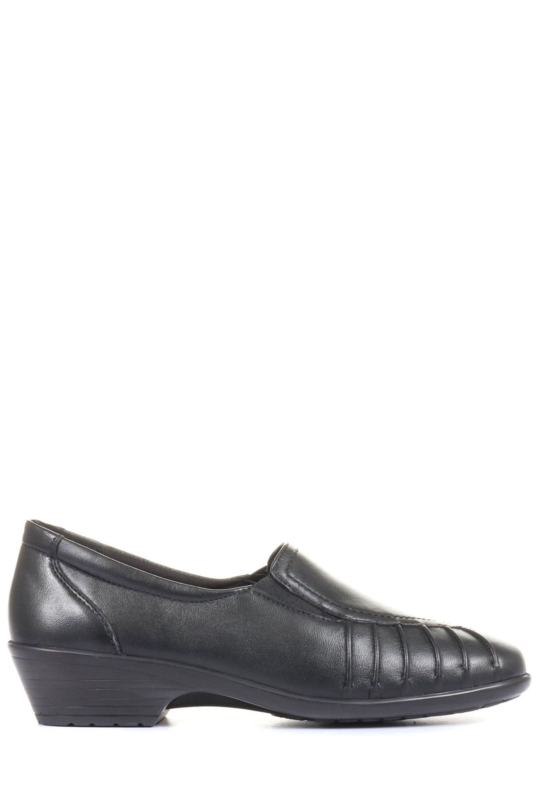 Buy Pavers Black Ladies Wide Fit Leather Slip On Shoes from Next USA