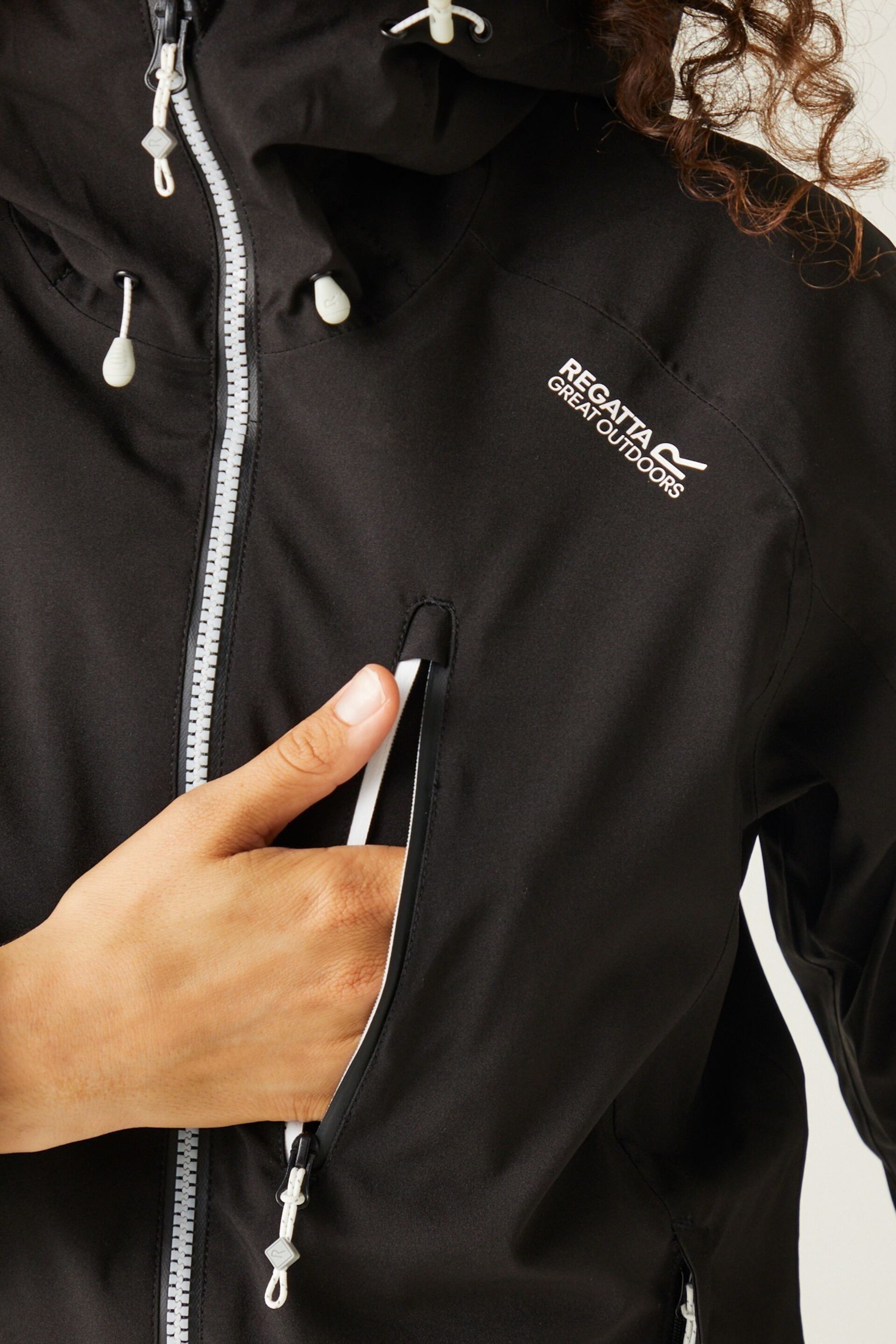 Regatta Black Birchdale Waterproof Jacket - Image 4 of 8